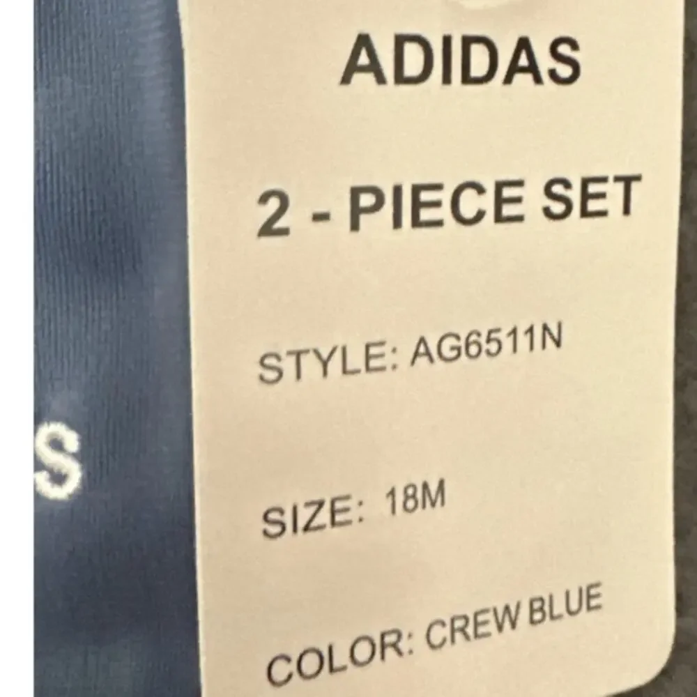 Adidas Toddler Boys Tricot Track Jacket Jogger Set Camo Crew Blue Size 18M NWT